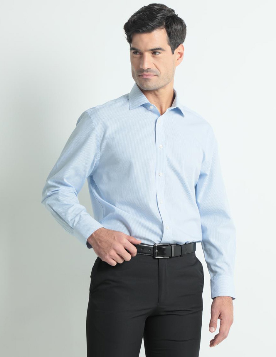 Camisa de vestir de algodón manga larga para hombre Camisa de vestir de algodón manga larga para hombre