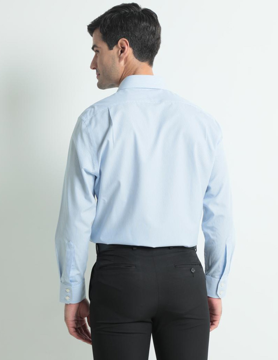 Camisa de vestir de algodón manga larga para hombre 2