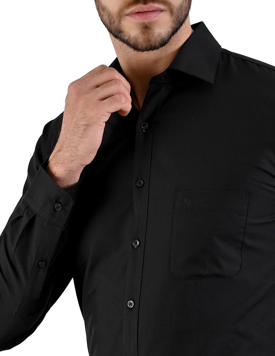 Camisa formal manga larga para hombre 4