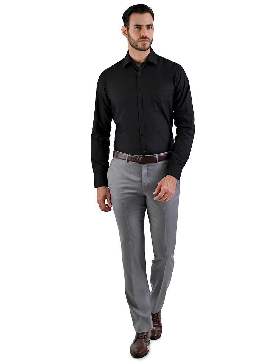 Camisa formal manga larga para hombre 2