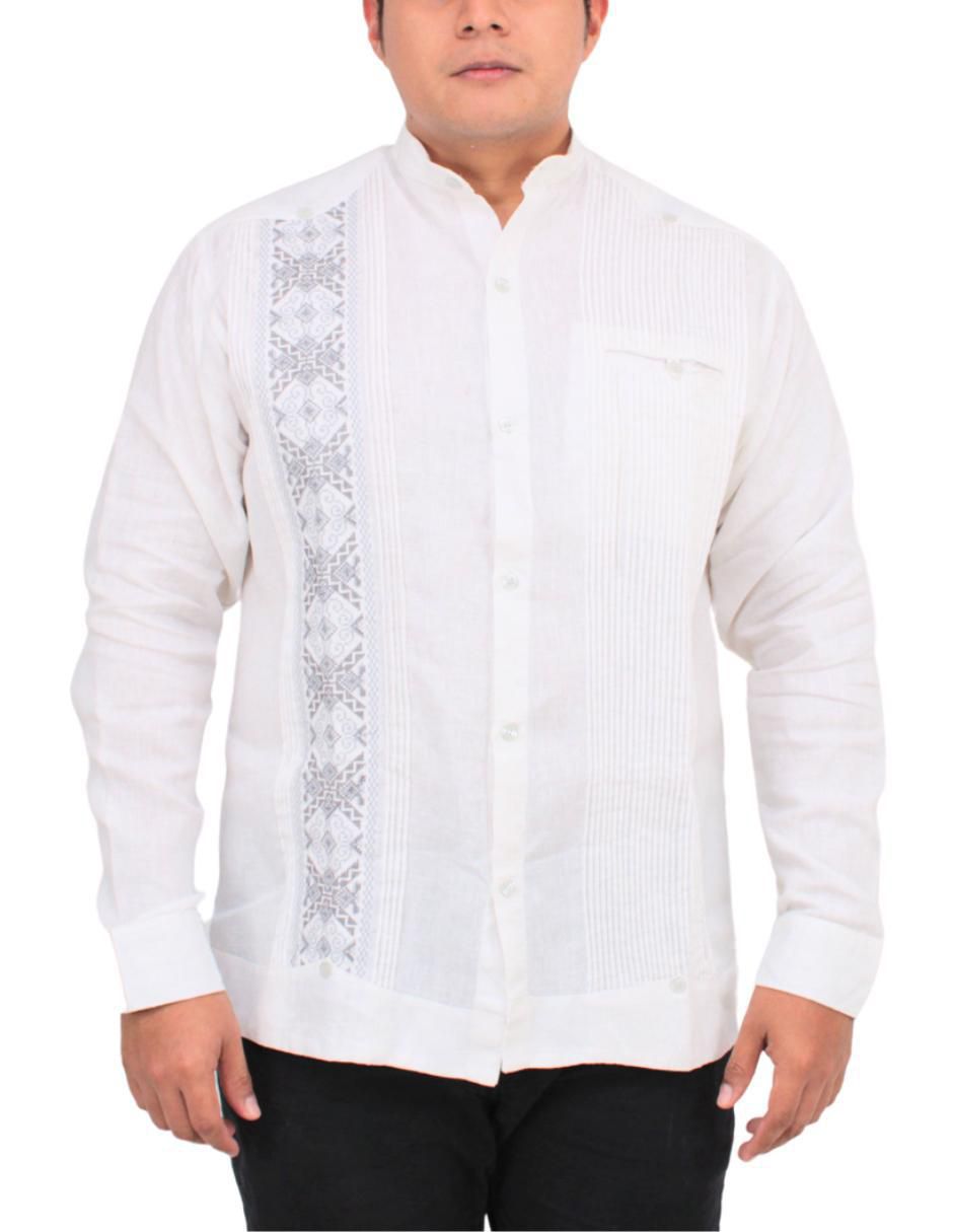Guayabera manga larga para hombre