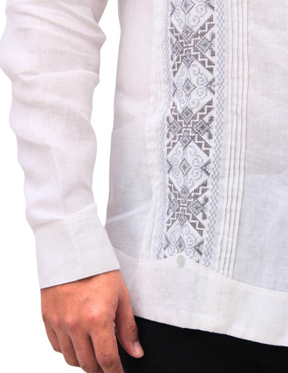 Guayabera manga larga para hombre 5