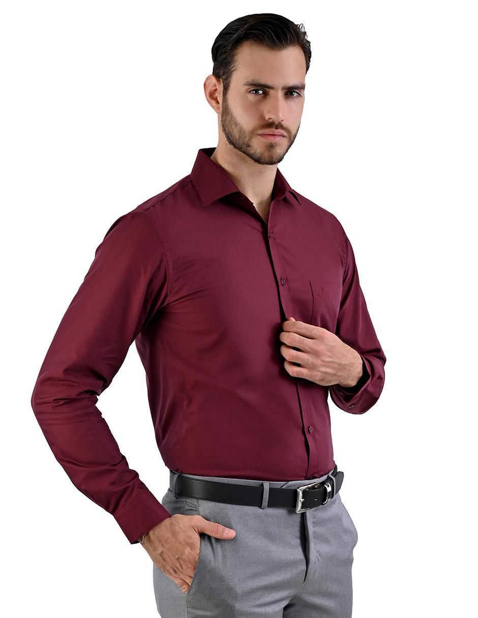 Camisa formal manga larga para hombre 3