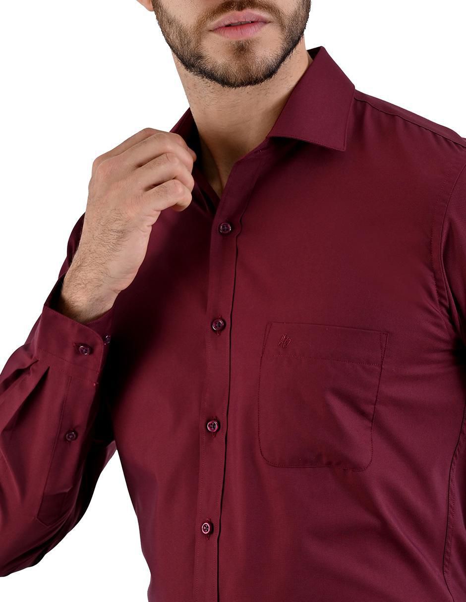 Camisa formal manga larga para hombre 4