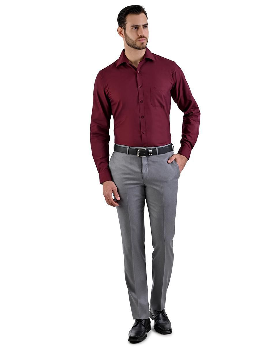 Camisa formal manga larga para hombre 5