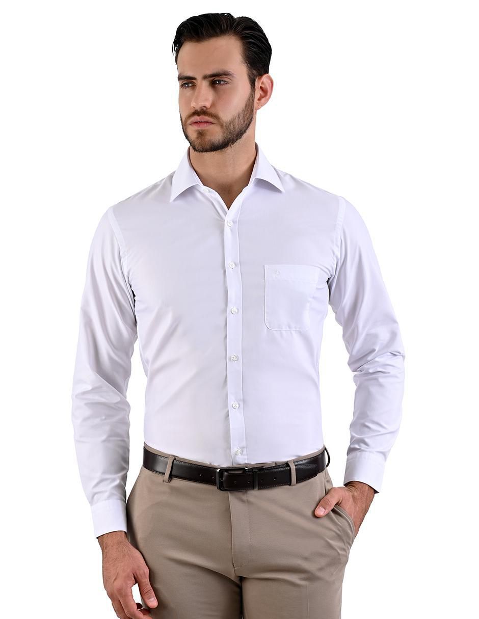 Camisa formal manga larga para hombre