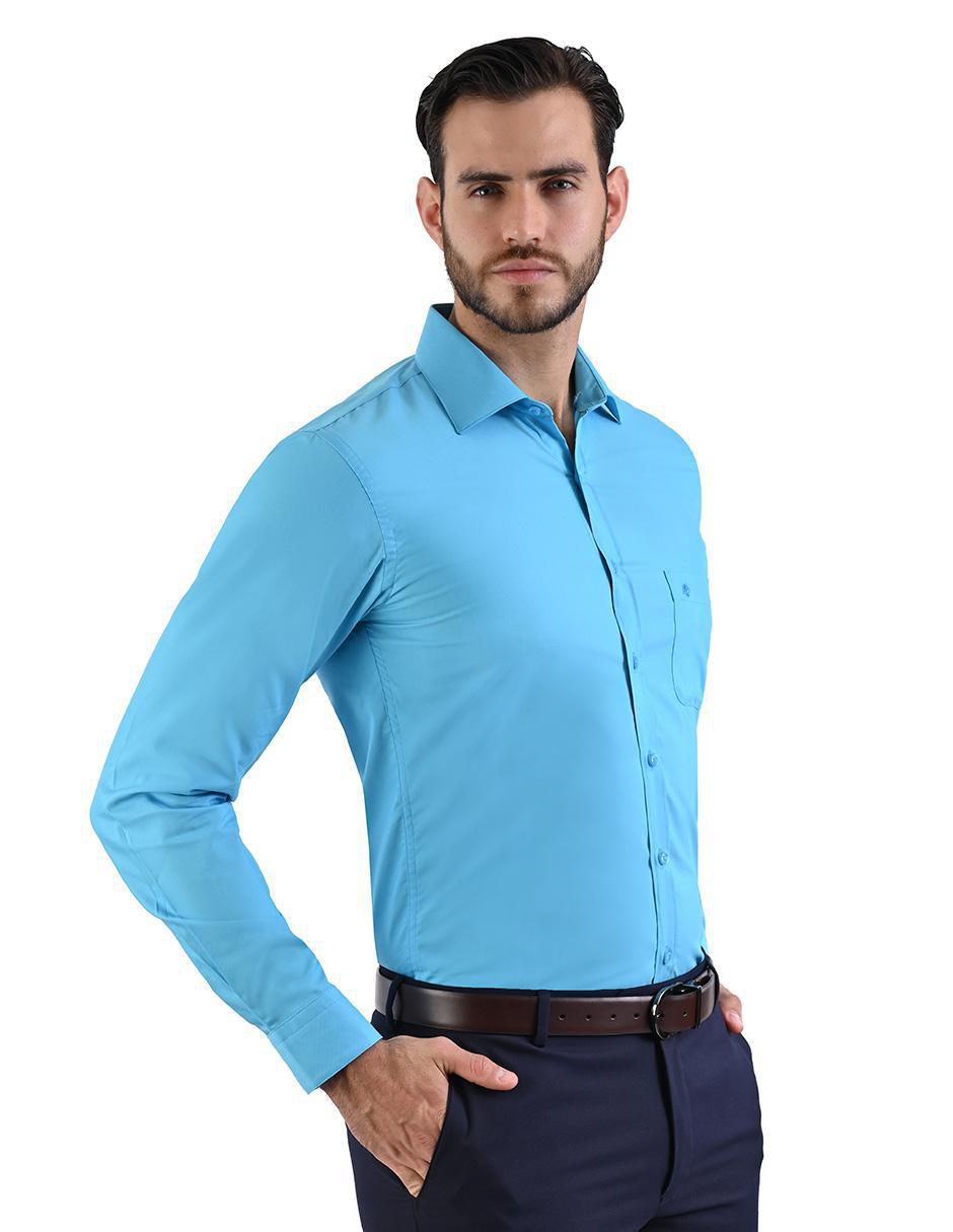 Camisa formal Michel Blanc manga larga para hombre