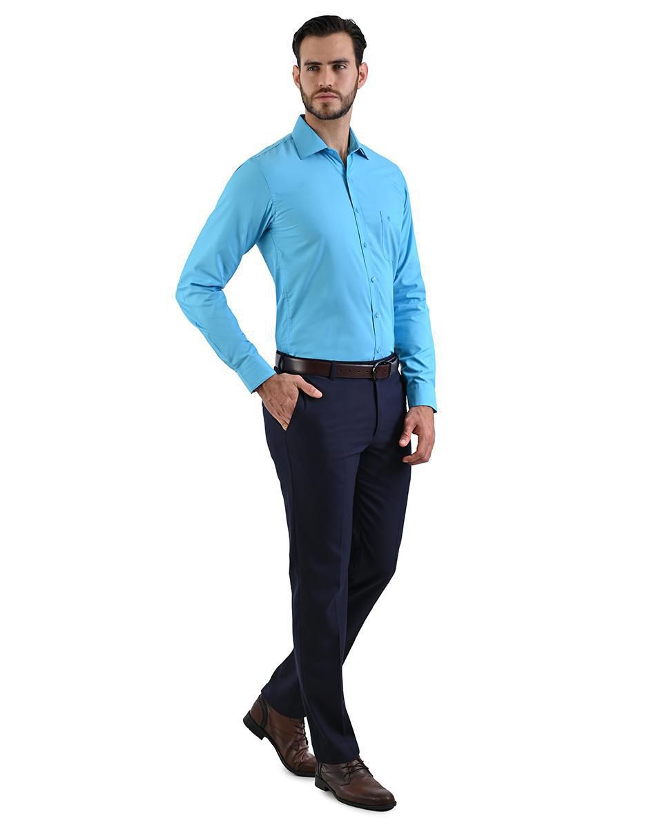 Camisa formal Michel Blanc manga larga para hombre
