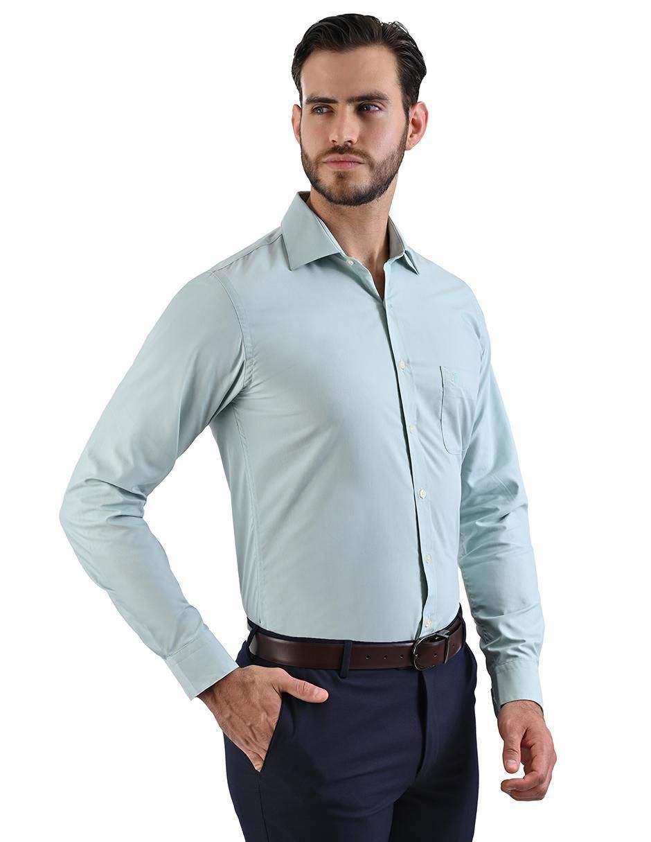 Camisa formal manga larga para hombre 5