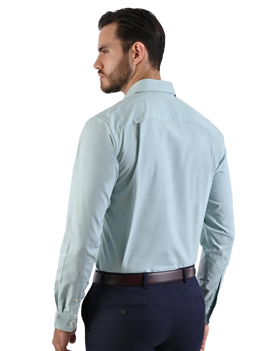 Camisa formal manga larga para hombre 2