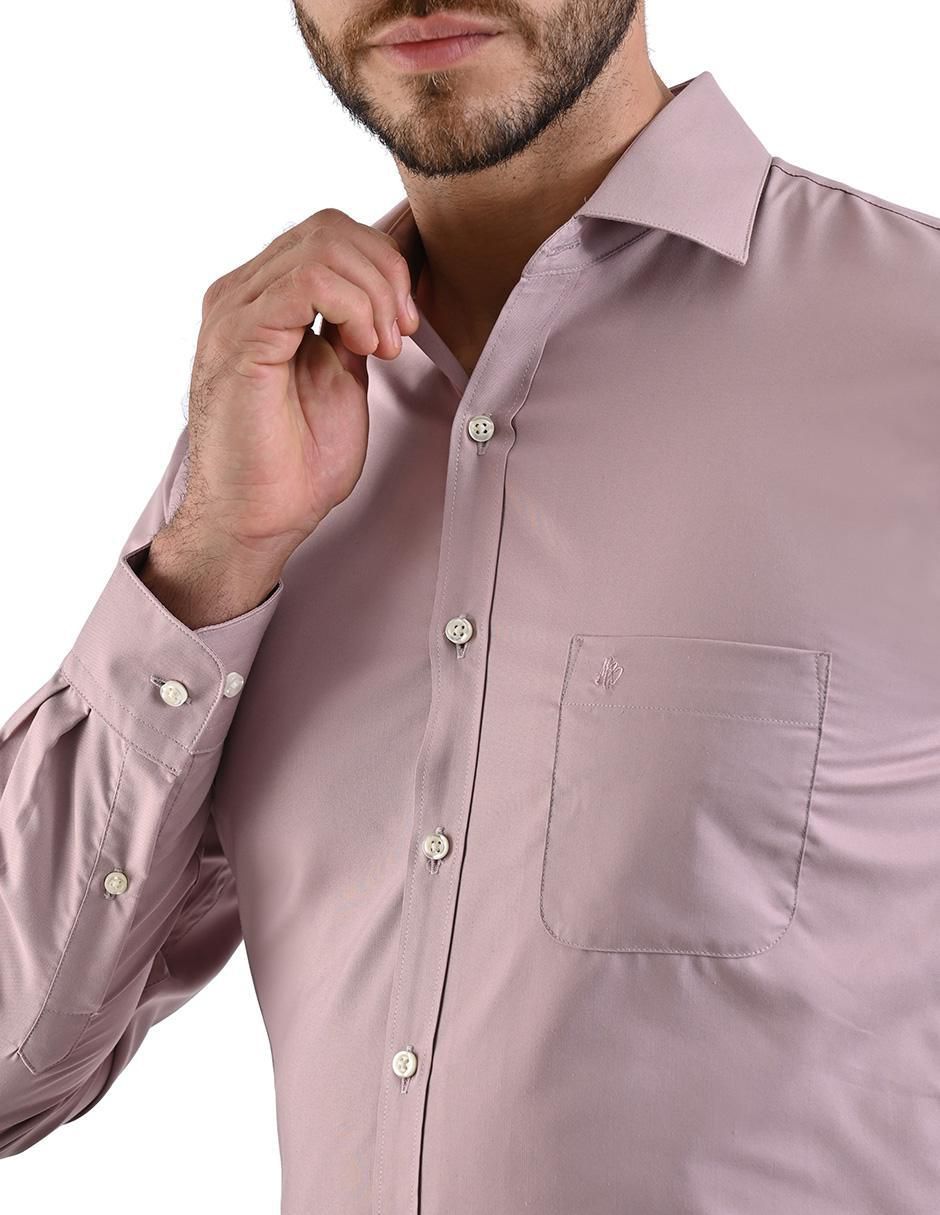 Camisa formal manga larga para hombre 5