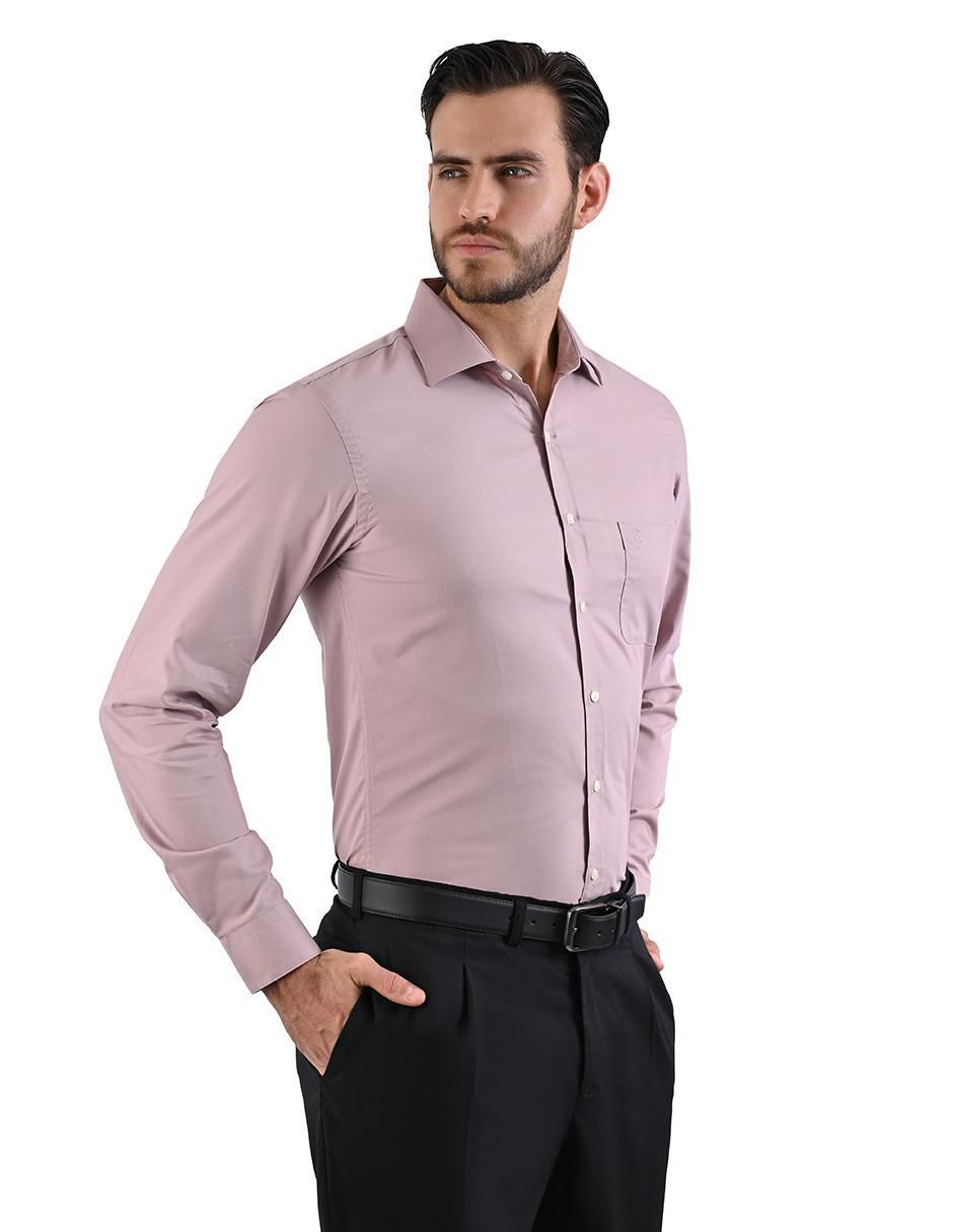 Camisa formal manga larga para hombre 4