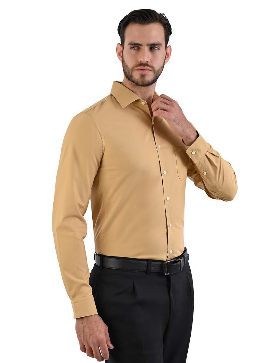 Camisa formal manga larga para hombre 2