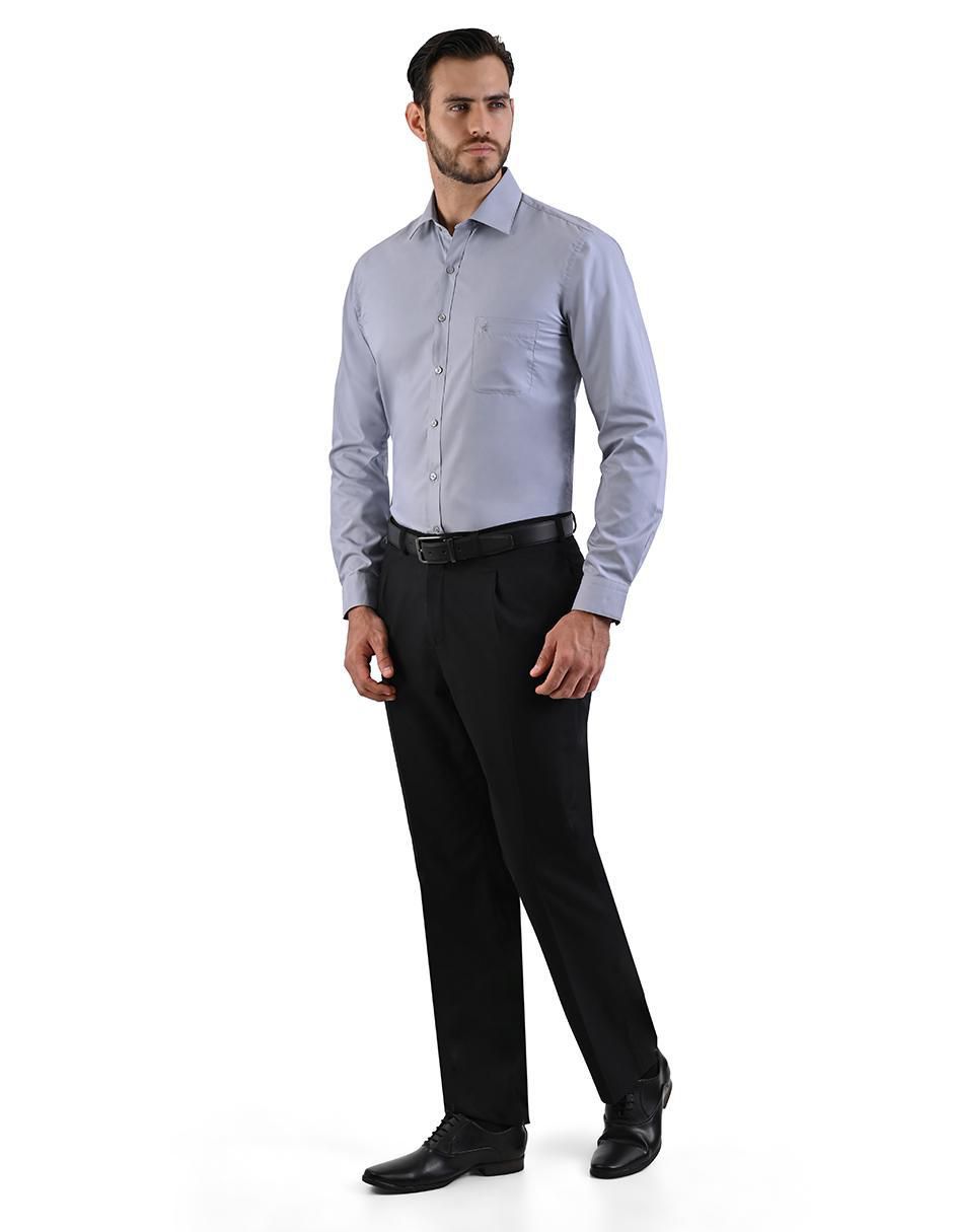 Camisa formal manga larga para hombre 5
