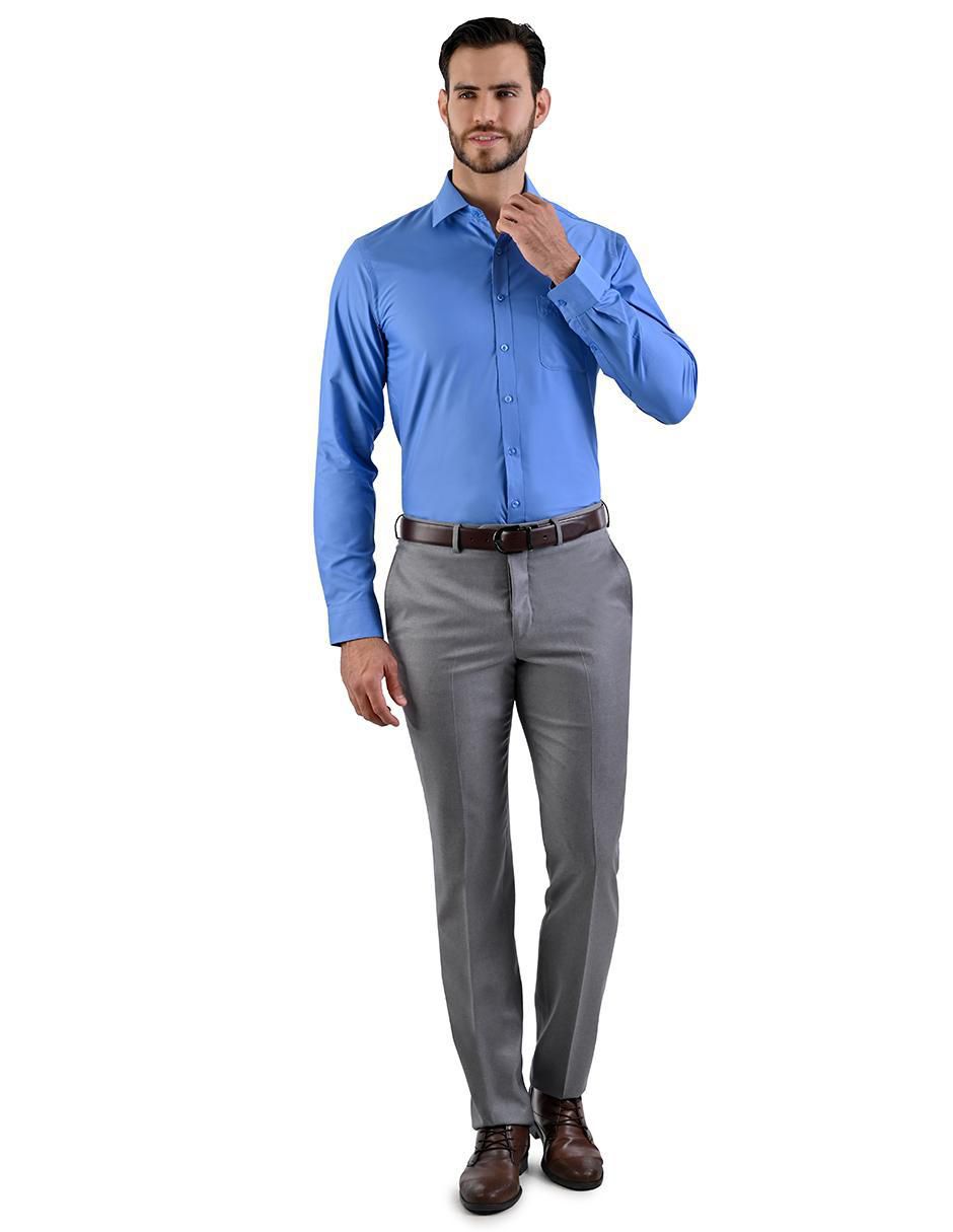 Camisa formal manga larga para hombre 5