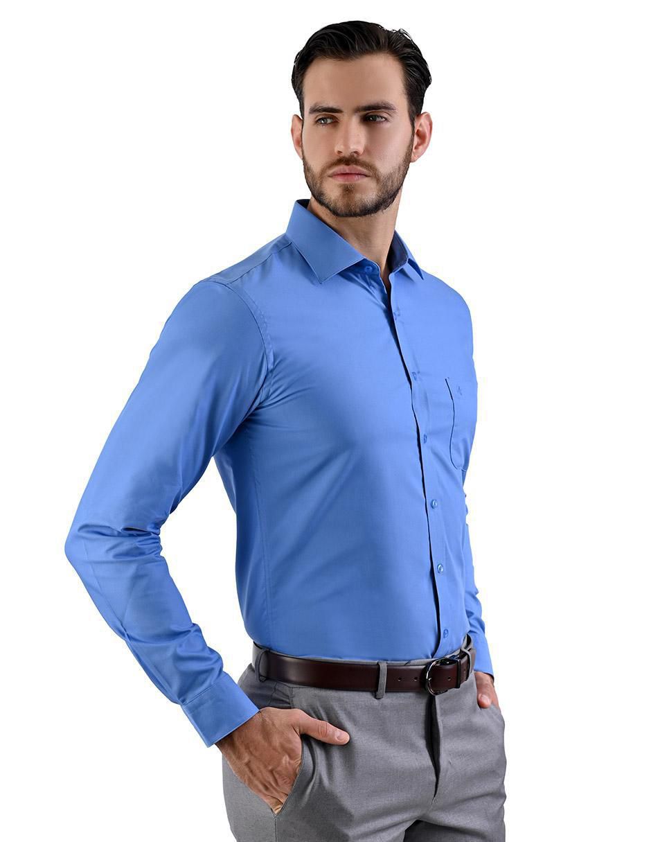Camisa formal manga larga para hombre