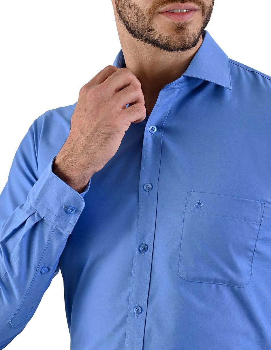 Camisa formal manga larga para hombre