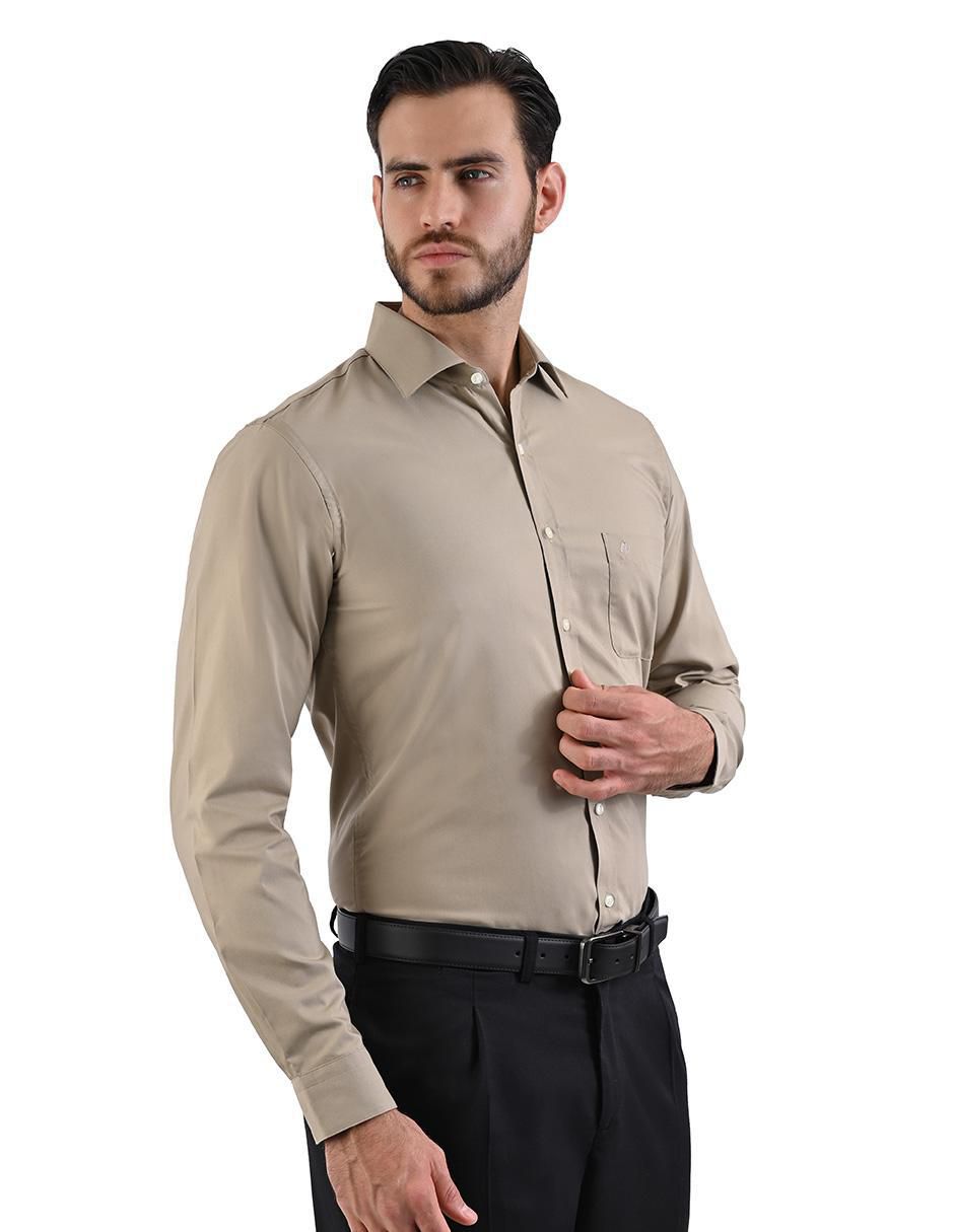 Camisa formal manga larga para hombre 5
