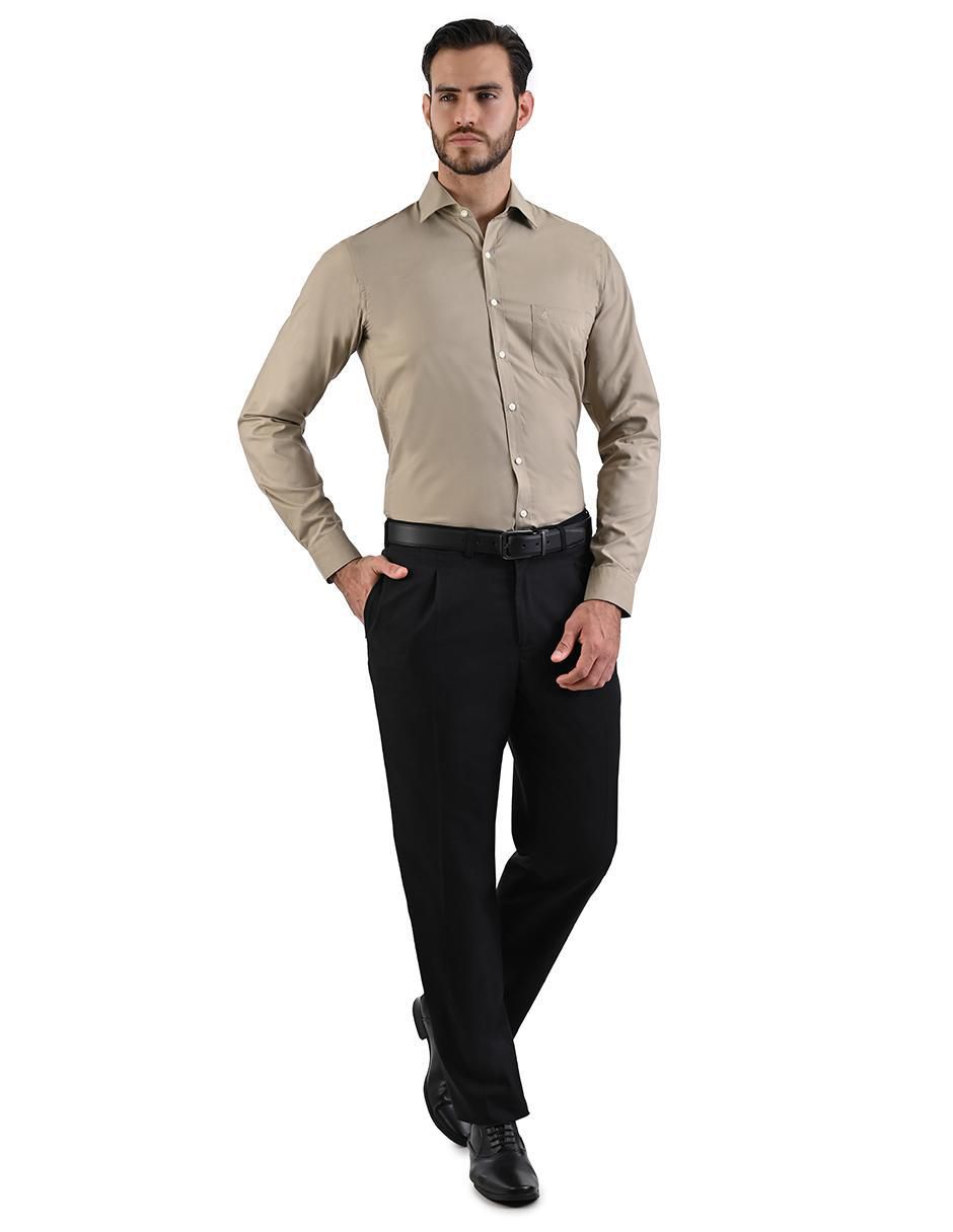 Camisa formal manga larga para hombre