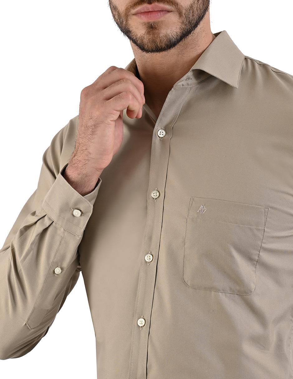 Camisa formal manga larga para hombre