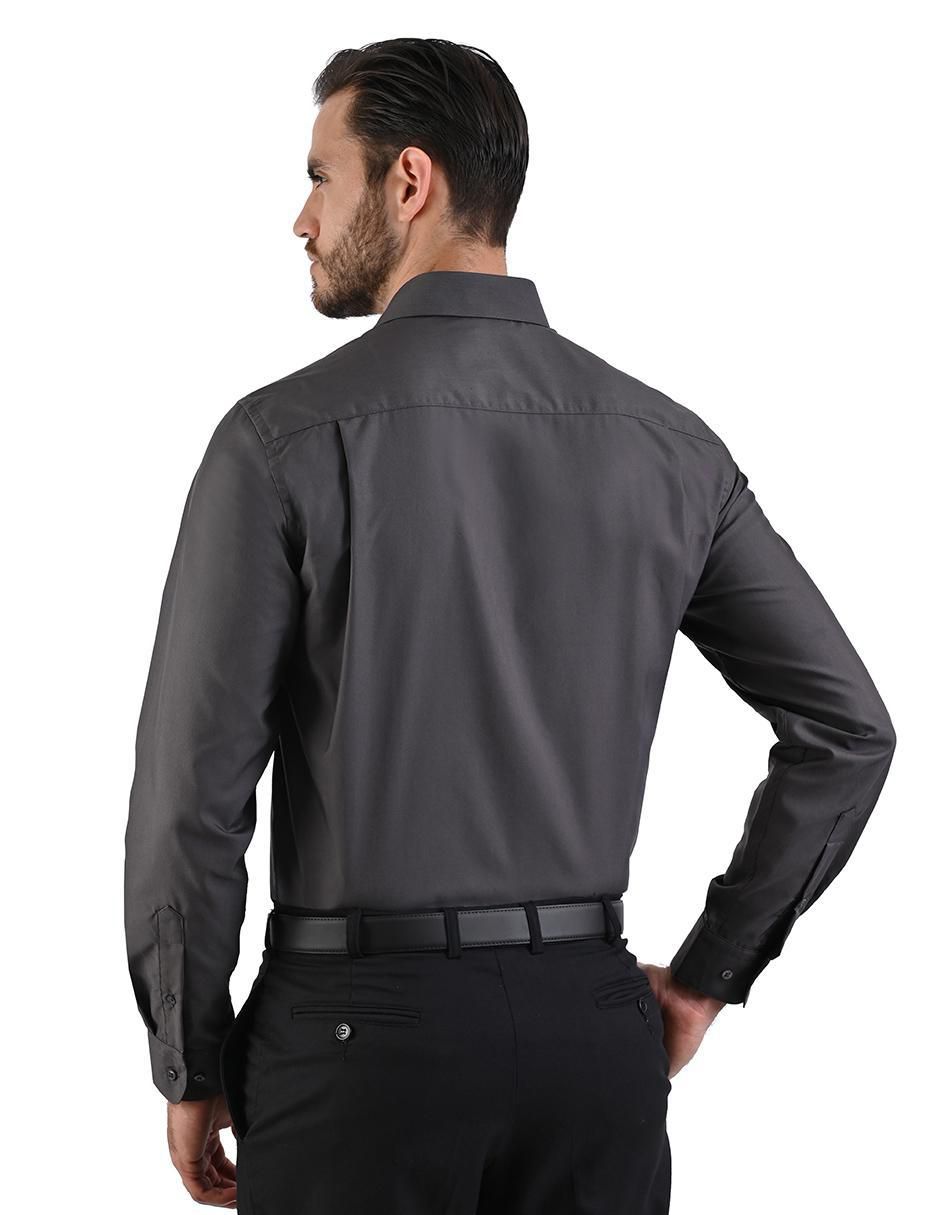 Camisa formal manga larga para hombre 2