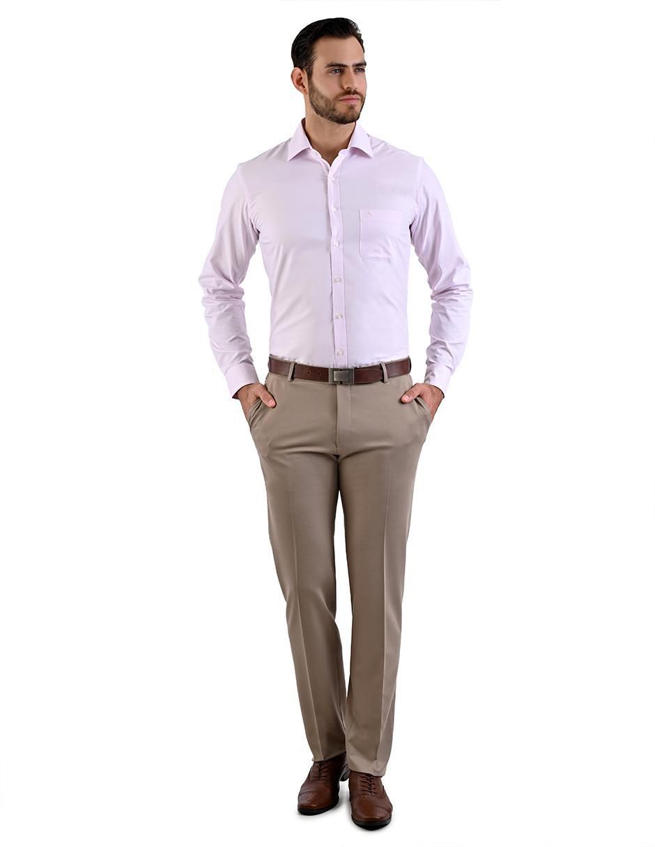 Camisa formal manga larga para hombre 5