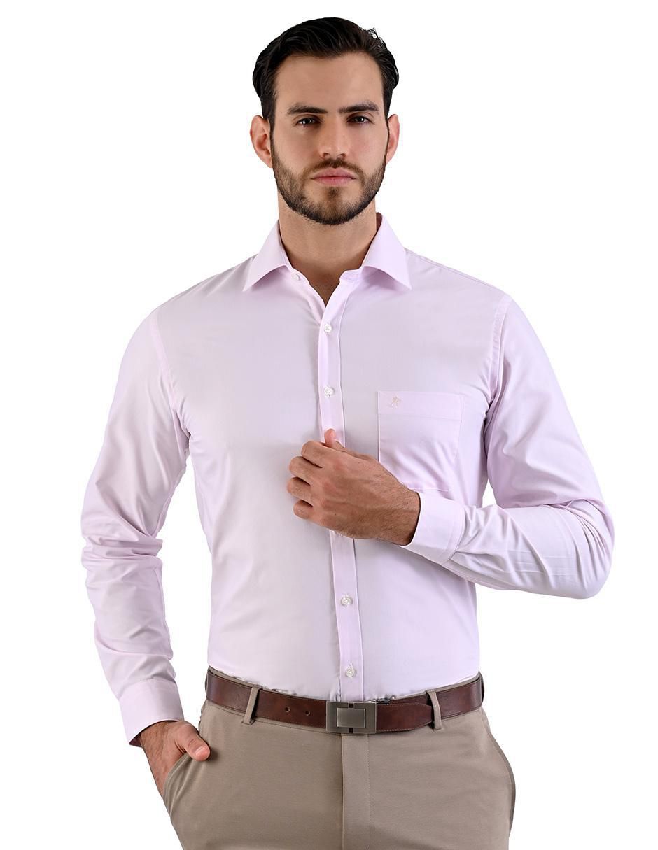Camisa formal manga larga para hombre 4