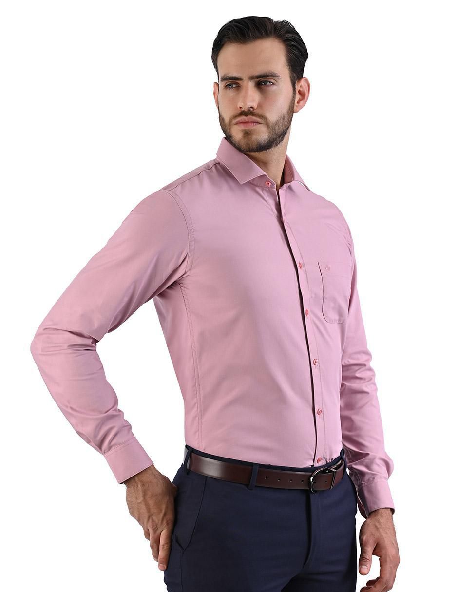 Camisa formal manga larga para hombre 5