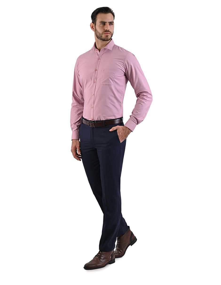 Camisa formal manga larga para hombre