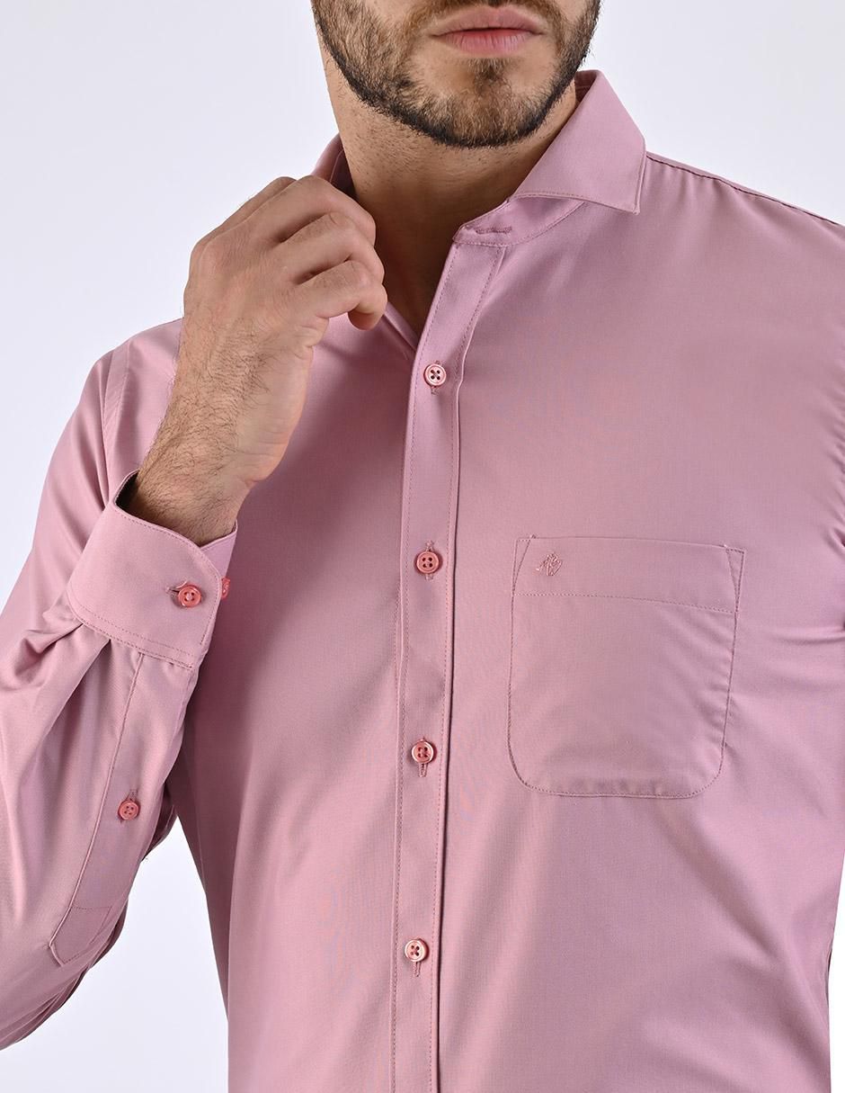 Camisa formal manga larga para hombre