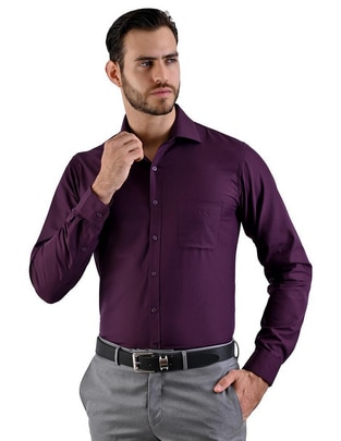 Camisa formal manga larga para hombre