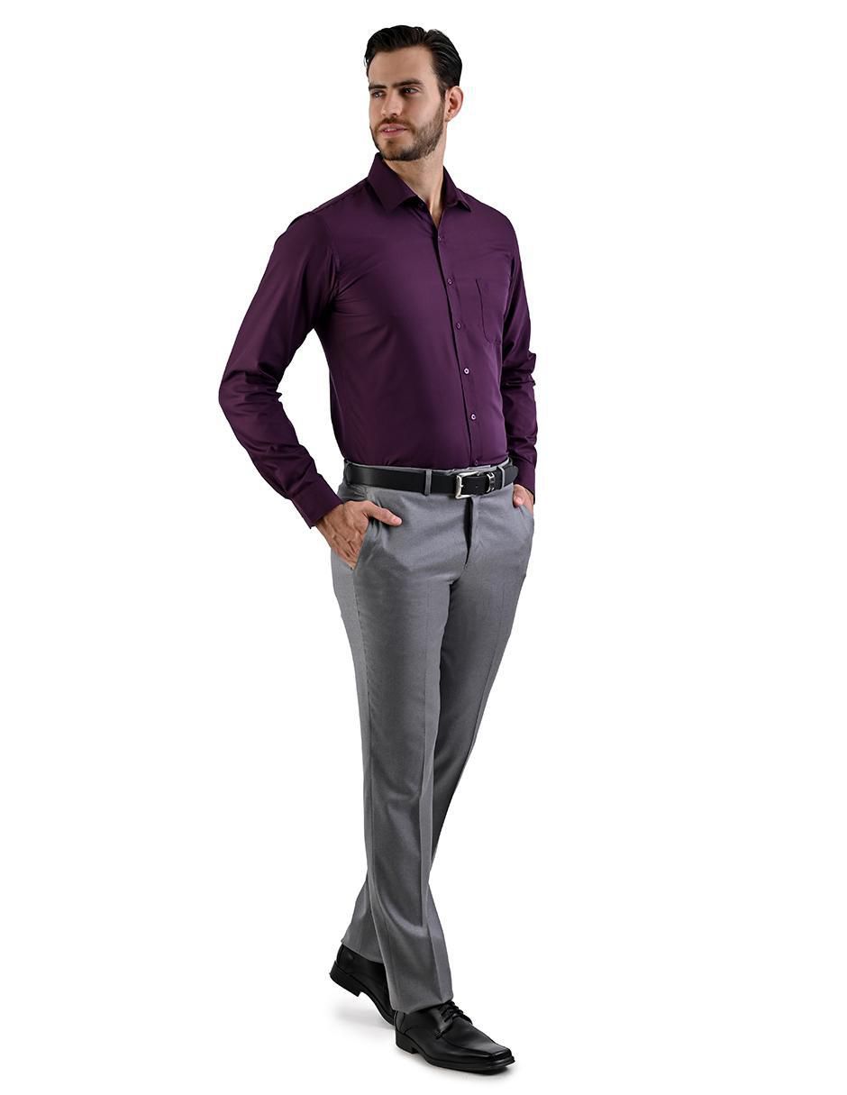Camisa formal manga larga para hombre