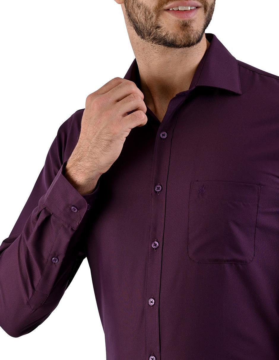 Camisa formal manga larga para hombre
