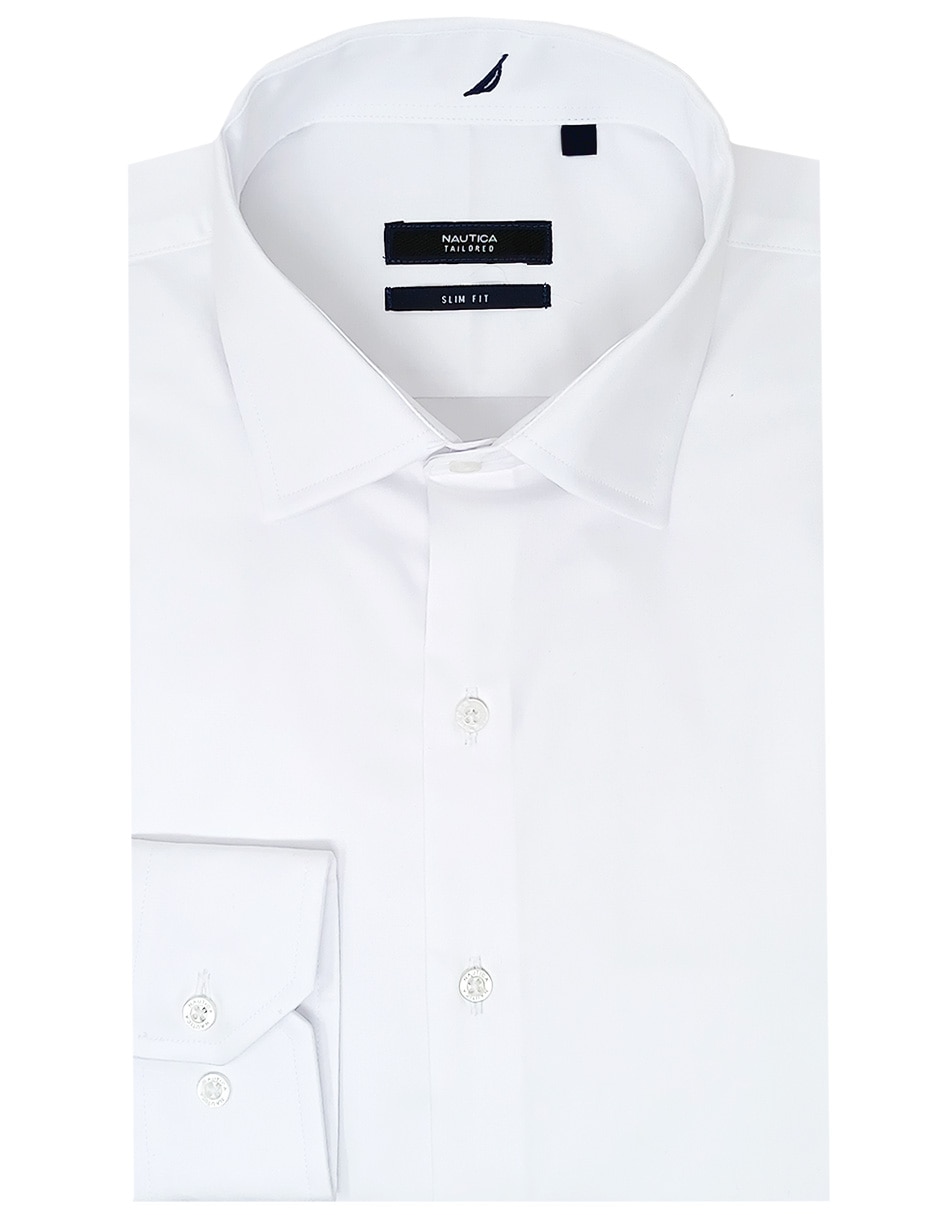 Camisa de vestir de algodón manga larga para hombre