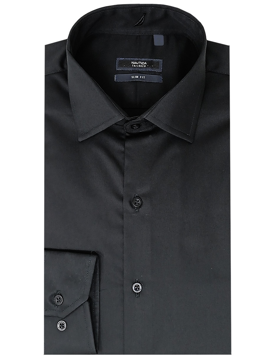 Camisa de vestir de algodón manga larga para hombre