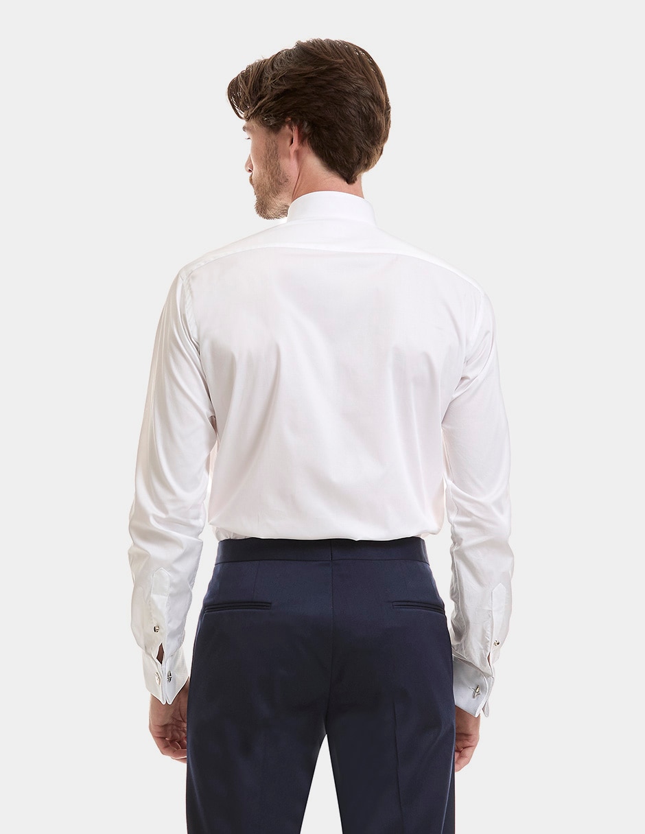 Camisa etiqueta de algodón manga larga para hombre 2