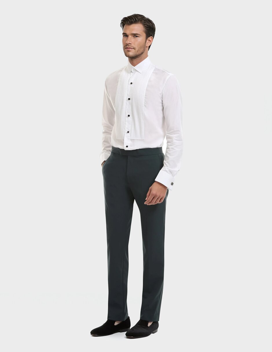 Camisa de etiqueta de algodón manga larga para hombre 3