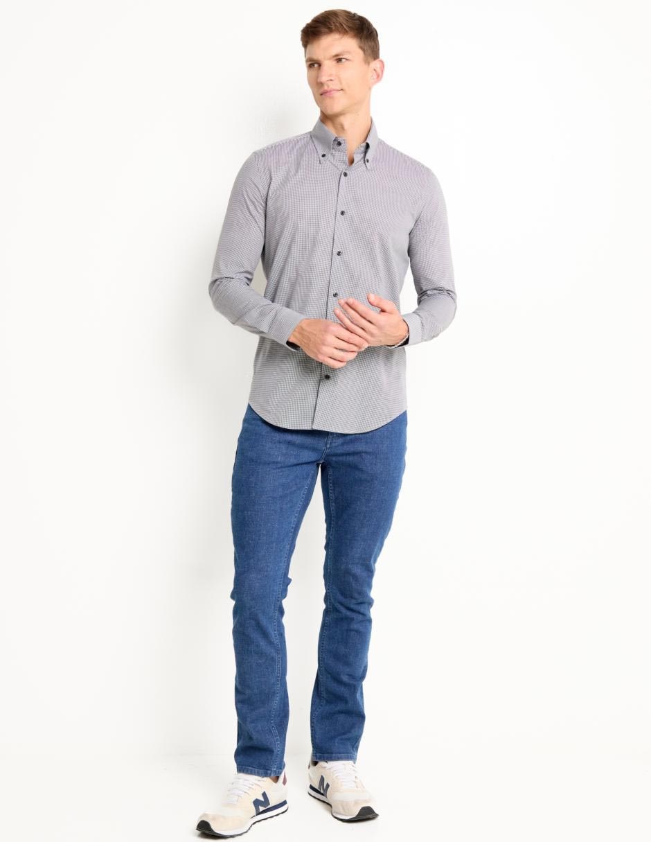 Camisa de vestir de algodón manga larga para hombre 3
