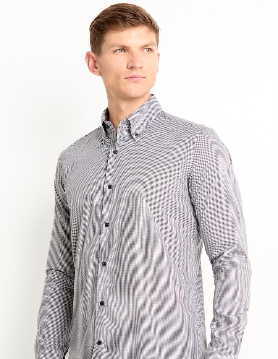 Camisa de vestir de algodón manga larga para hombre 4
