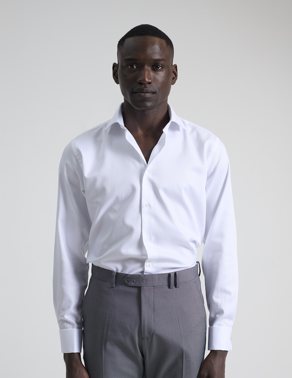 Camisa de vestir Puroego manga larga para hombre