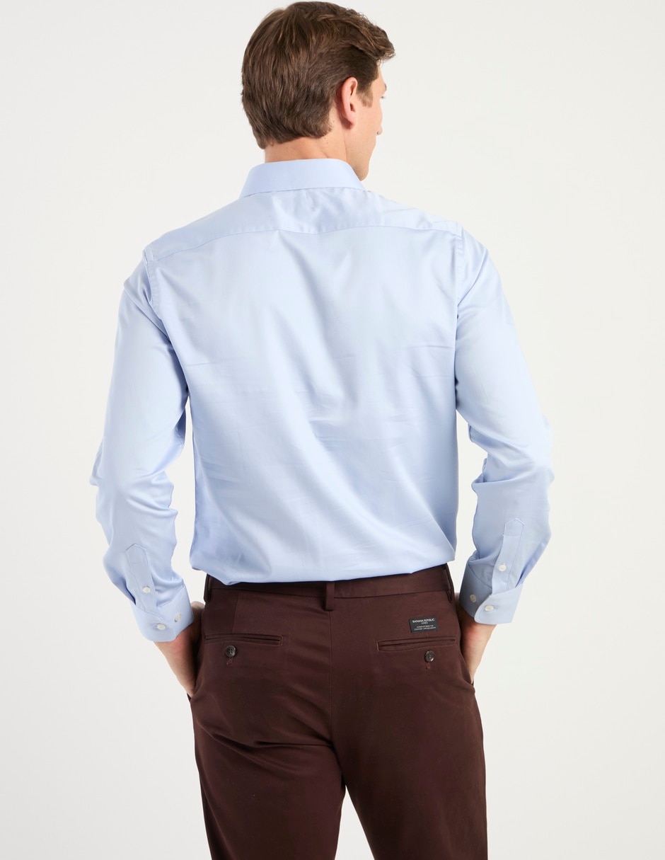 Camisa de vestir de algodón manga larga para hombre