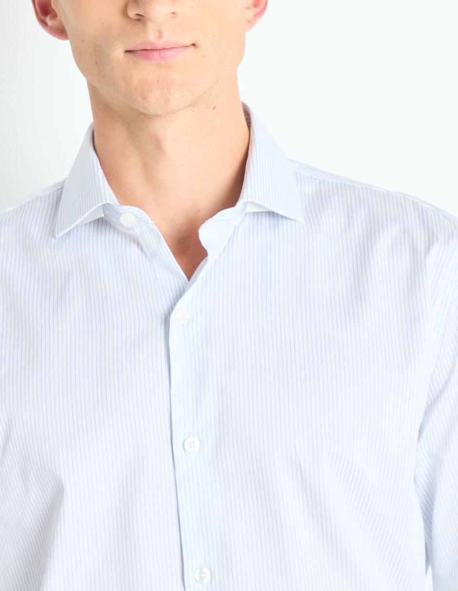 Camisa business casual de algodón manga larga para hombre