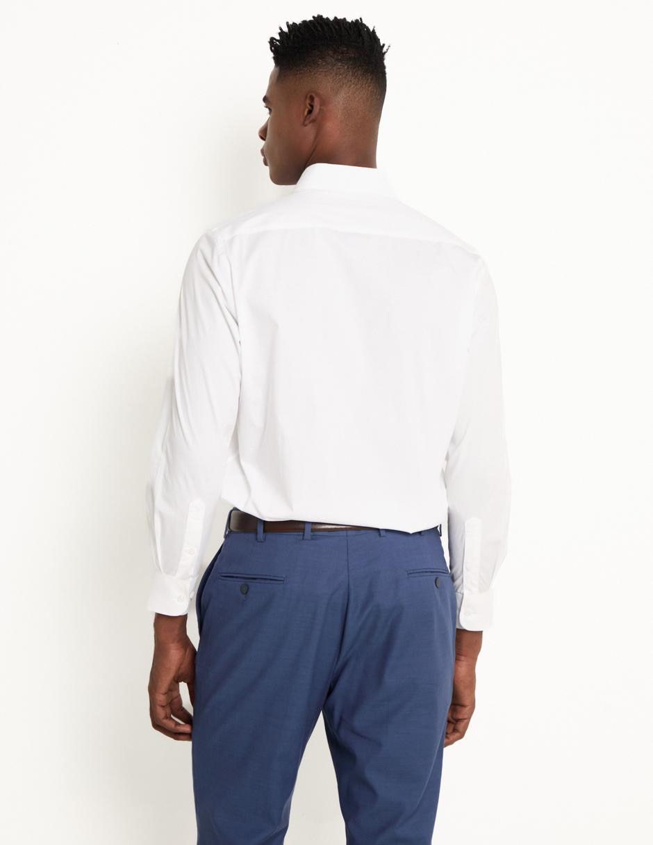 Camisa business casual Zanetti de algodón manga larga para hombre