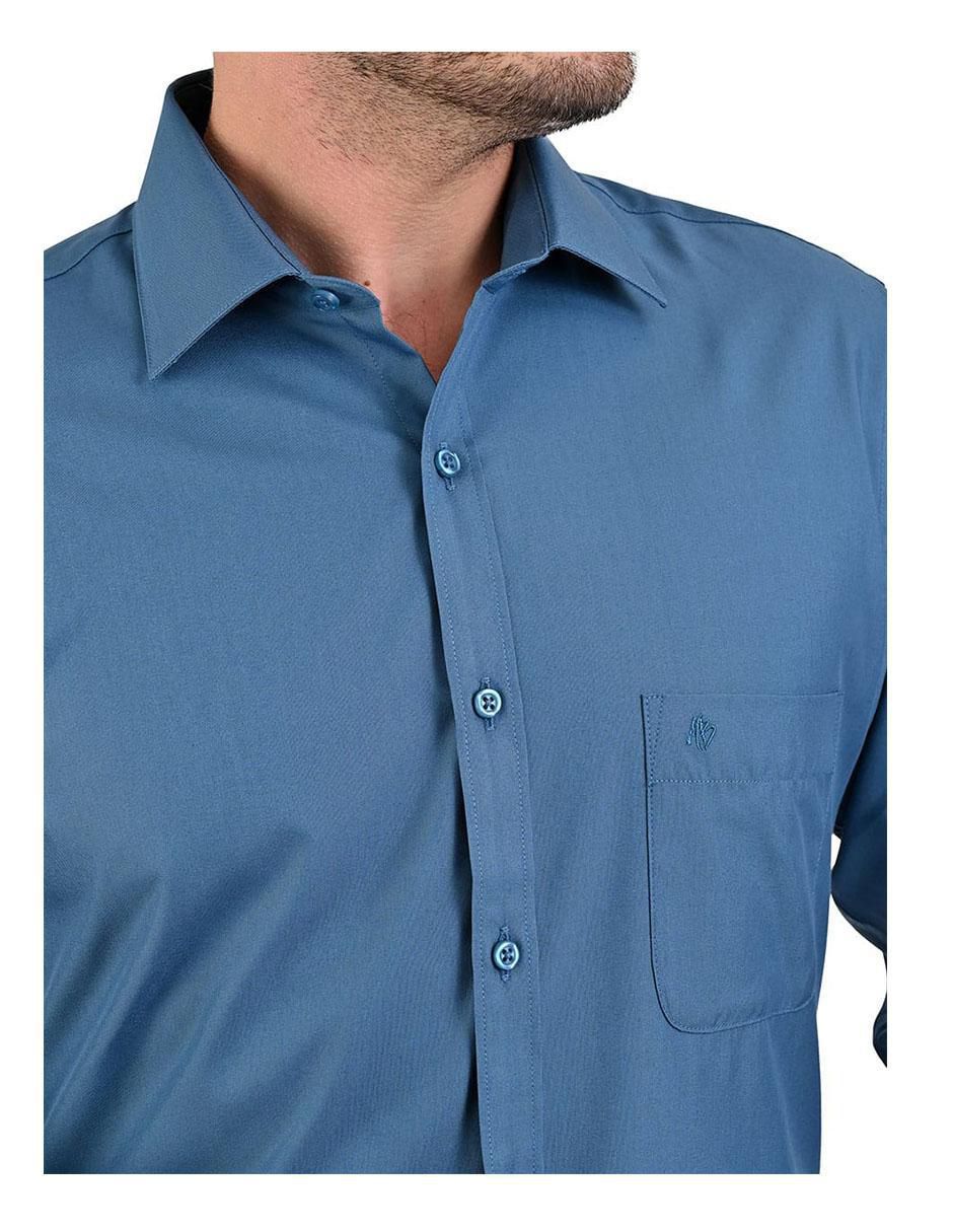 Camisa formal manga larga para hombre 5