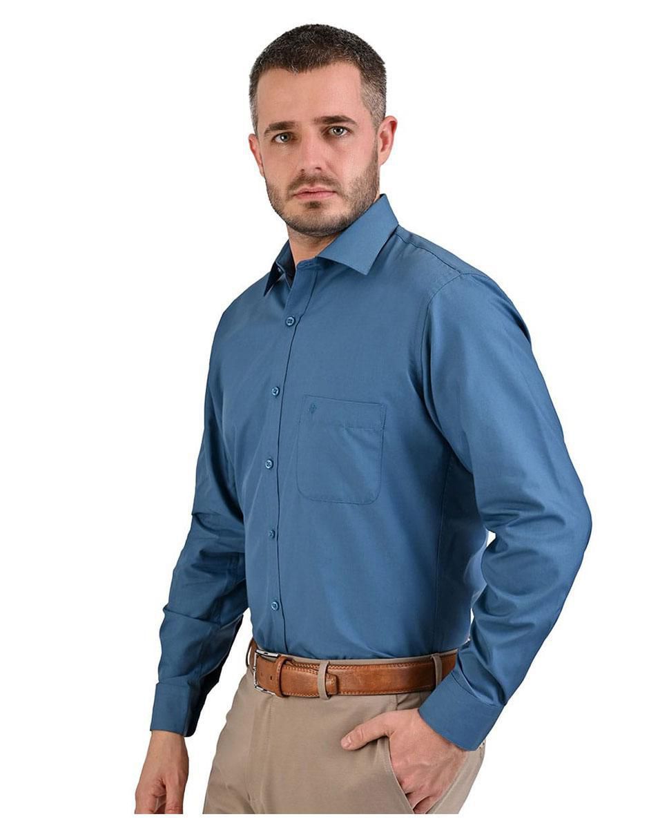 Camisa formal manga larga para hombre 4