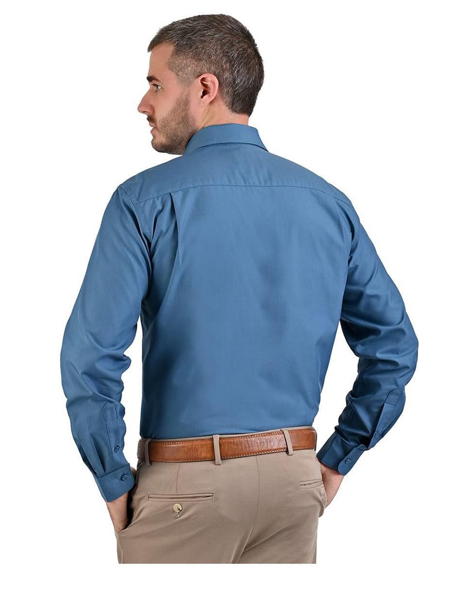 Camisa formal manga larga para hombre 3