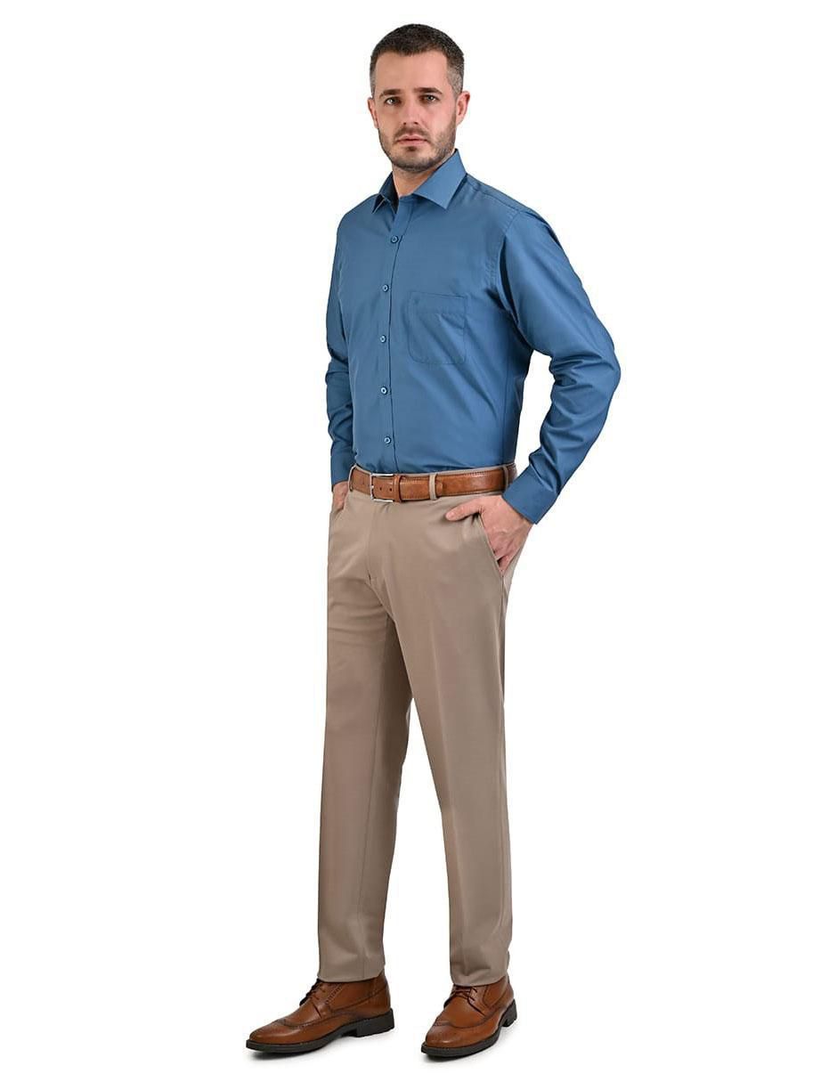 Camisa formal manga larga para hombre 2