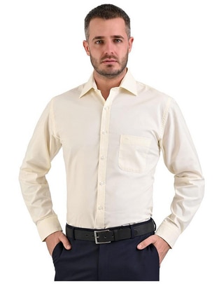 Camisa formal manga larga para hombre