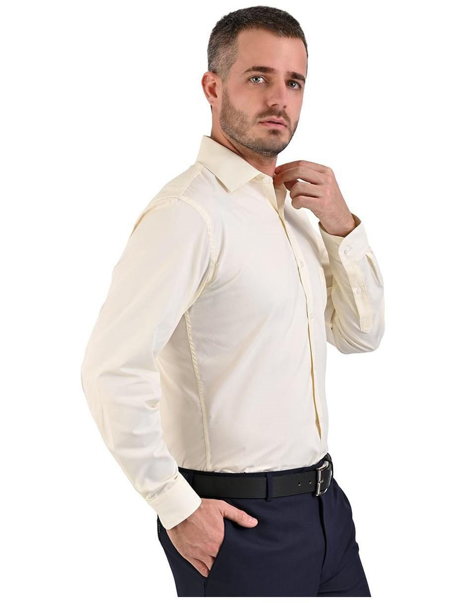 Camisa formal manga larga para hombre 5