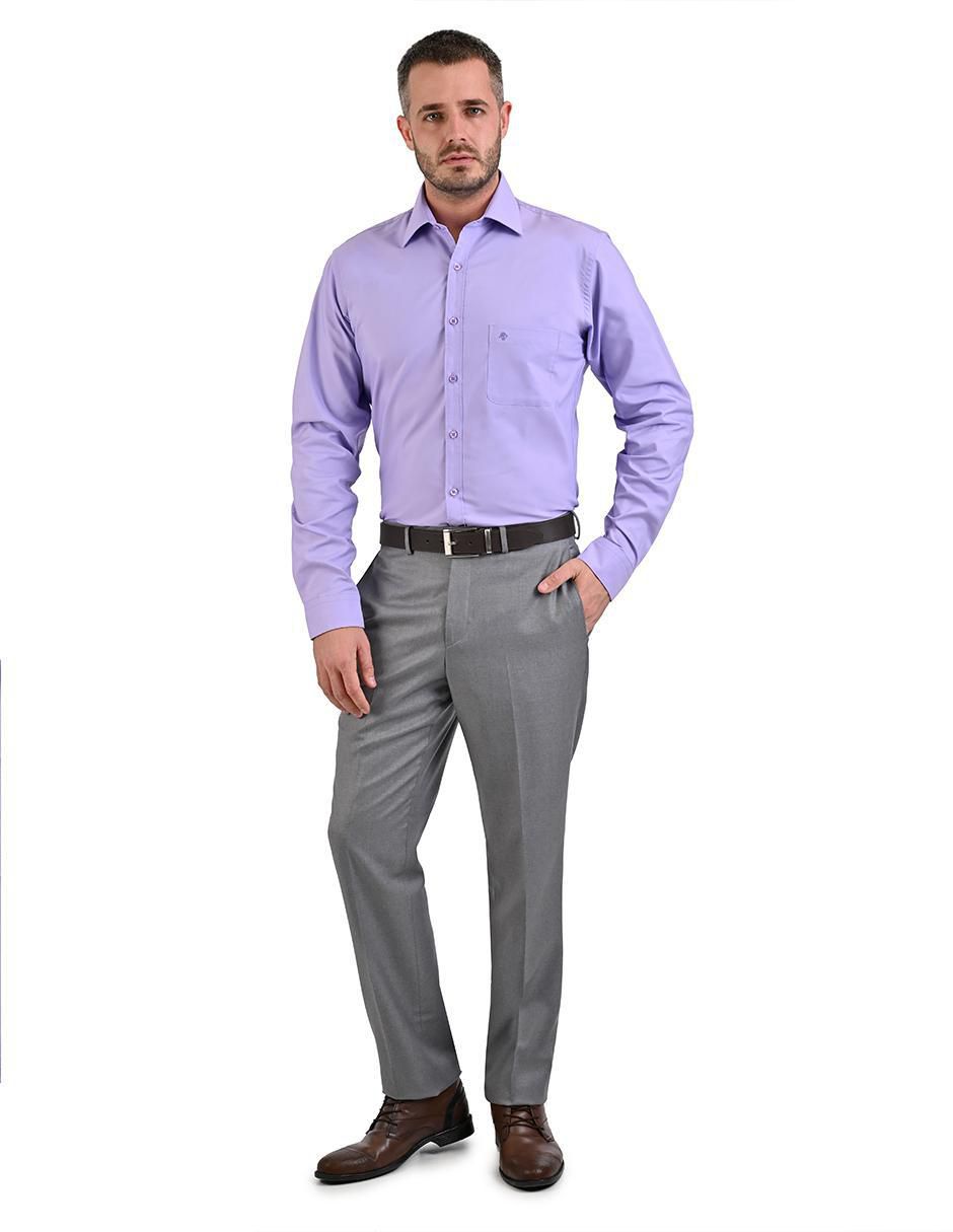Camisa formal manga larga para hombre 5